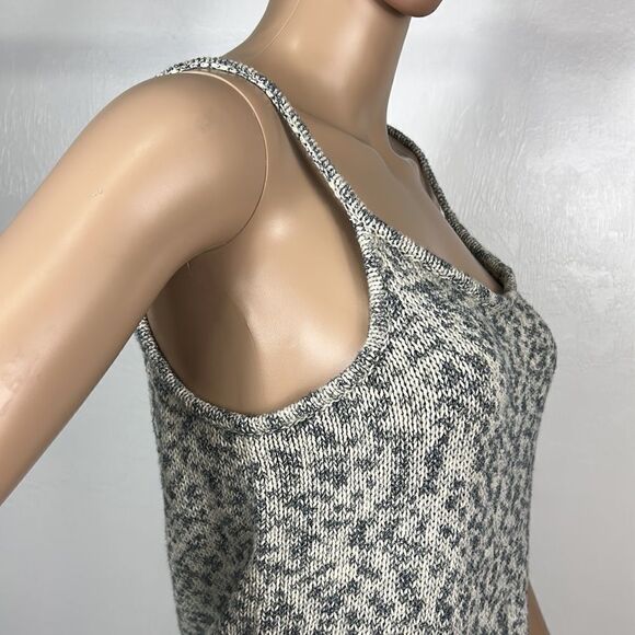 Madewell Cotton Heathered Gray Button Detailing Tank Top Size S - Picture 3 of 9